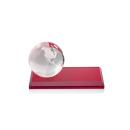 Globe Award on Rectangle Base - Red Alt Image 1