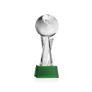 Globe Award on Grafton Base - Green Alt Image 1