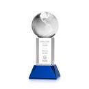 Globe Award on Stowe Base - Blue