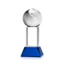 Globe Award on Stowe Base - Blue Alt Image 1