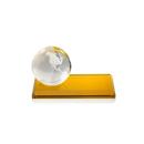 Globe VividPrint&trade; Award on Rectangle Base - Amber Alt Image 1