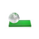Globe VividPrint&trade; Award on Rectangle Base - Green Alt Image 1