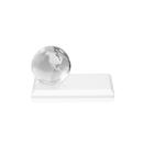 Globe VividPrint&trade; Award on Rectangle Base - White Alt Image 1
