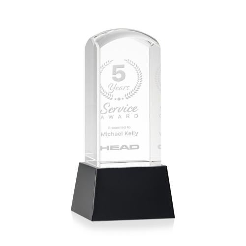 Recognition Awards - Crystal Awards - Silkwood Award on Base - Black