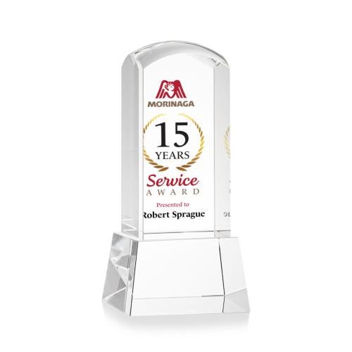 Recognition Awards - Crystal Awards - Silkwood VividPrint™ Award on Base - Clear