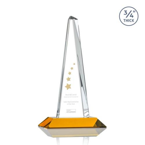 Recognition Awards - Crystal Awards - Majestic Tower Award - Amber