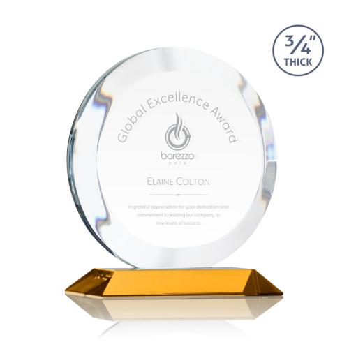 Recognition Awards - Crystal Awards - Gibralter Award - Amber 