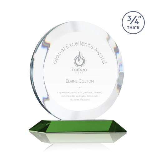 Recognition Awards - Crystal Awards - Gibralter Award - Green 