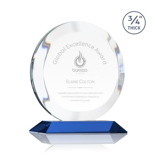 Recognition Awards - Crystal Awards - Gibralter Award - Blue 