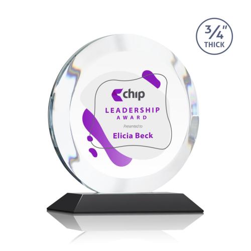 Recognition Awards - Crystal Awards - Gibralter VividPrint™ Award - Black