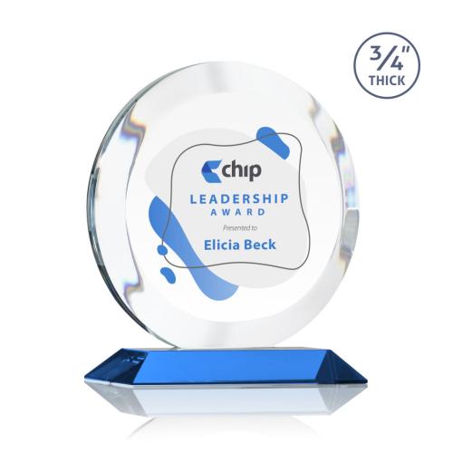 Recognition Awards - Crystal Awards - Gibralter VividPrint™ Award - Sky Blue