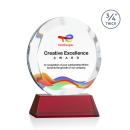 Gibralter VividPrint&trade; Award on Newhaven Base - Red