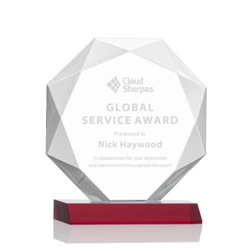 Recognition Awards - Crystal Awards - Kitchener Award - Red 