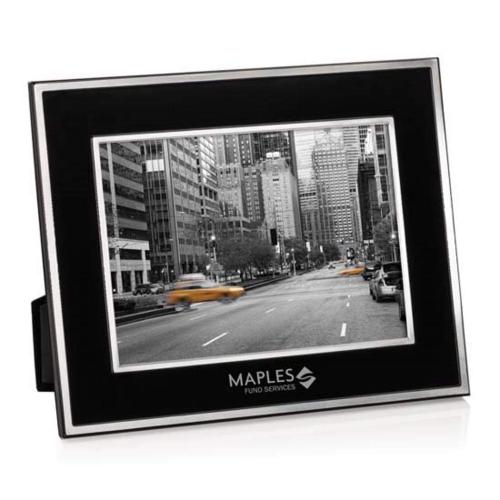 Corporate Gifts - Picture Frames - Grenada Frame - Black/Silver
