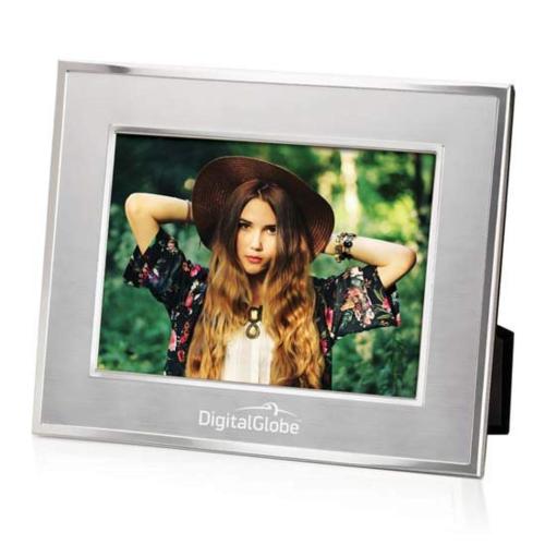 Corporate Gifts - Picture Frames - Grenada Frame - Silver/Silver