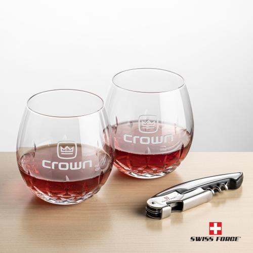 Corporate Gifts - Barware - Barware Gift Sets - Swiss Force&reg; Opener & Templeton Stemless Wine