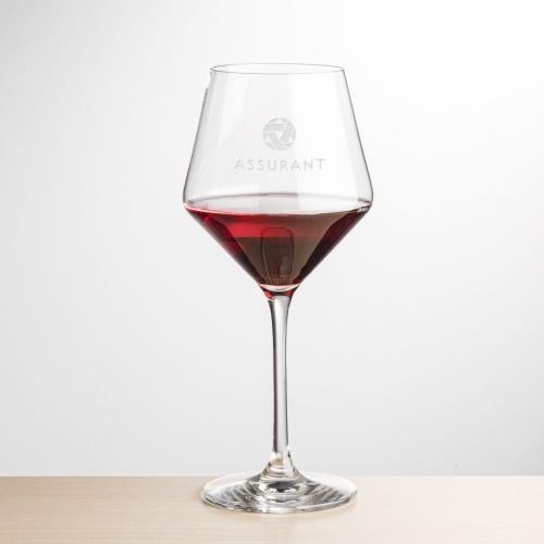 Corporate Gifts - Barware - Wine & Champagne - Wine Glasses - Tucson Burgundy Wine - Deep Etch