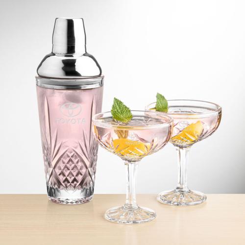 Corporate Gifts - Barware - Wine & Champagne - Wine Accessories - Brinkley Shaker & Cocktail Coupe Set