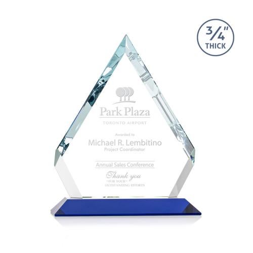 Recognition Awards - Crystal Awards - Apex Award - Blue
