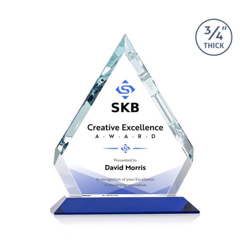 Recognition Awards - Crystal Awards - Apex VividPrint™ Award - Blue 