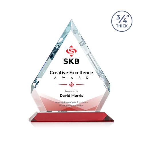 Recognition Awards - Crystal Awards - Apex VividPrint™ Award - Red