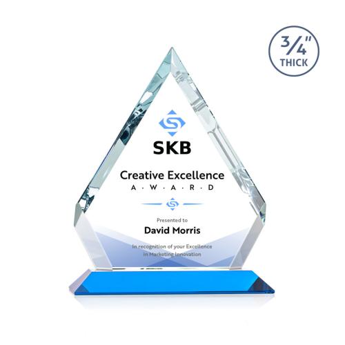 Recognition Awards - Crystal Awards - Apex VividPrint™ Award - Sky Blue