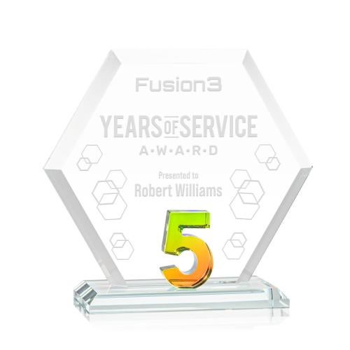 Recognition Awards - Crystal Awards - Riviera Anniversary Award No 5 - Prismatic