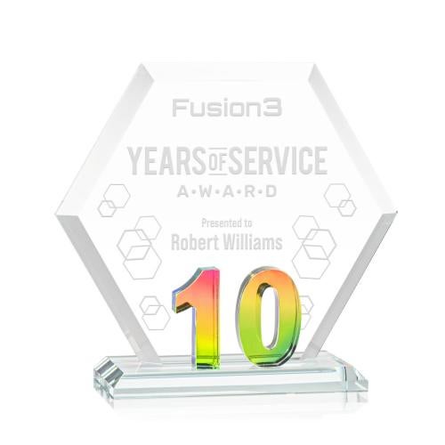 Recognition Awards - Crystal Awards - Riviera Anniversary Award No 10 - Prismatic
