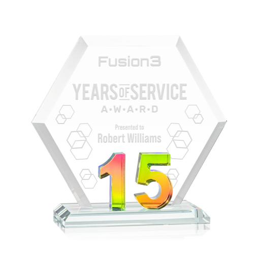 Recognition Awards - Crystal Awards - Riviera Anniversary Award No 15 - Prismatic