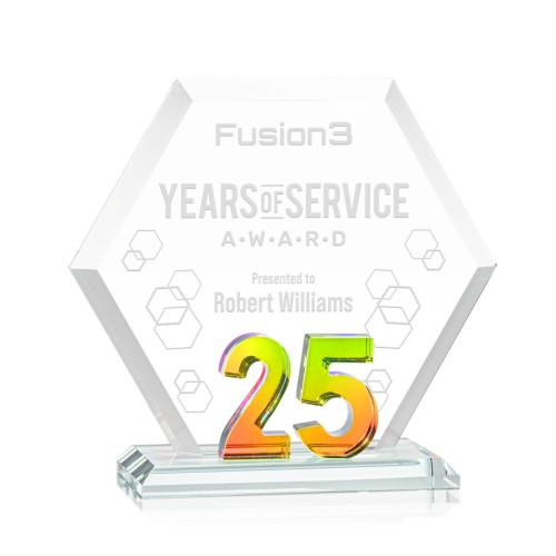 Recognition Awards - Crystal Awards - Riviera Anniversary Award No 25 - Prismatic