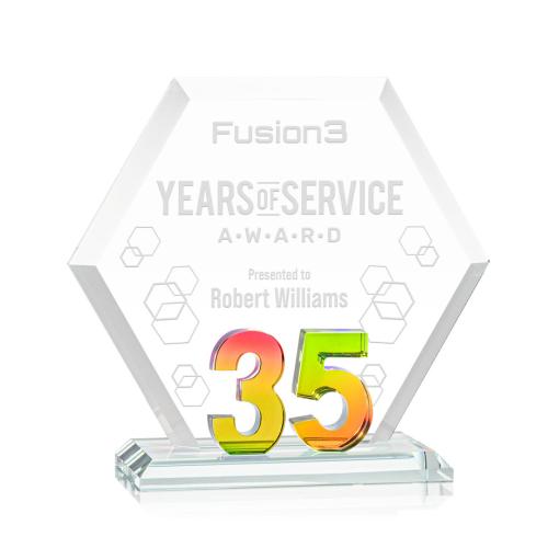 Recognition Awards - Crystal Awards - Riviera Anniversary Award No 35 - Prismatic