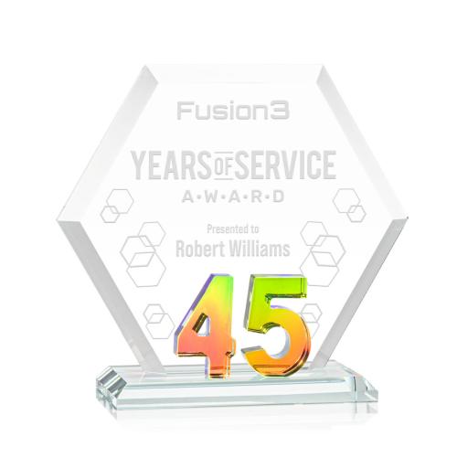 Recognition Awards - Crystal Awards - Riviera Anniversary Award No 45 - Prismatic