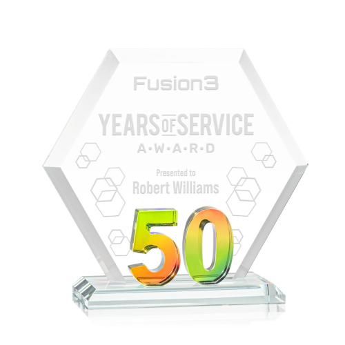 Recognition Awards - Crystal Awards - Riviera Anniversary Award No 50 - Prismatic