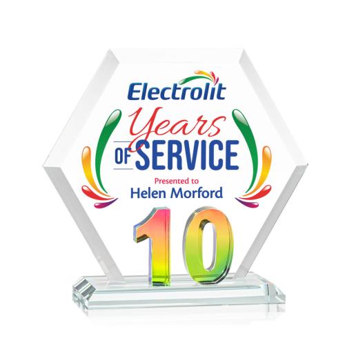 Recognition Awards - Crystal Awards - Riviera Anniversary VividPrint™ Award No 10 - Prismatic