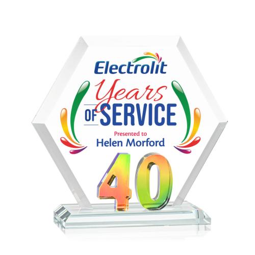 Recognition Awards - Crystal Awards - Riviera Anniversary VividPrint™ Award No 40 - Prismatic 