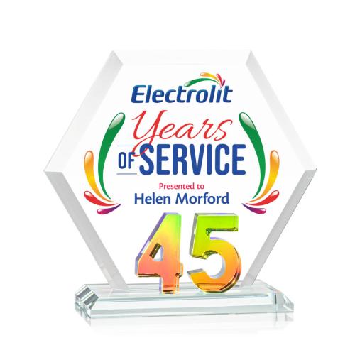 Recognition Awards - Crystal Awards - Riviera Anniversary VividPrint™ Award No 45 - Prismatic 
