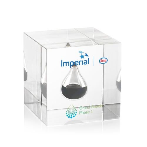 Recognition Awards - Crystal Awards - Crystal Cube Awards - Embedment - Cube Award