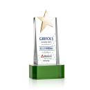 Fanshaw Gold Star VividPrint&trade; Award on Base - Green
