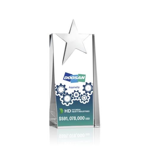 Recognition Awards - Crystal Awards - Fanshaw Silver Star VividPrint&trade; Award