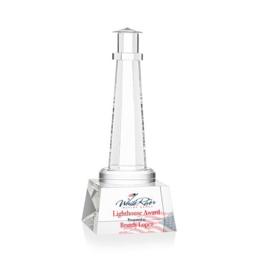 Recognition Awards - Crystal Awards - Lighthouse VividPrint™ Award on Robson Base