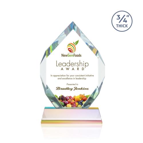 Recognition Awards - Crystal Awards - Royal Diamond VividPrint™ Award on Newhaven - Prismatic