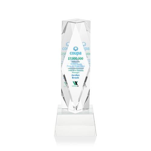 Recognition Awards - Crystal Awards - Toscana VividPrint&trade; Award on Base - Clear