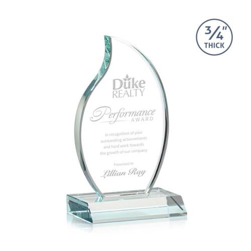 Recognition Awards - Crystal Awards - Croydon Flame Award - Clear