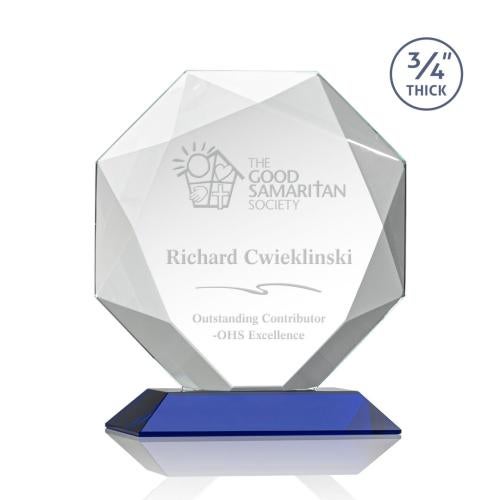 Recognition Awards - Crystal Awards - Bradford Award - Blue