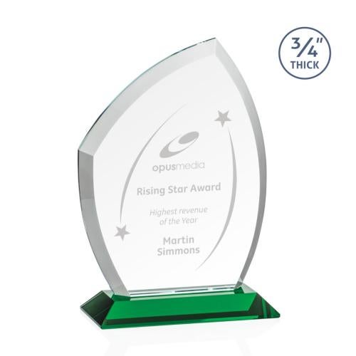 Recognition Awards - Crystal Awards - Daltry Award - Green 