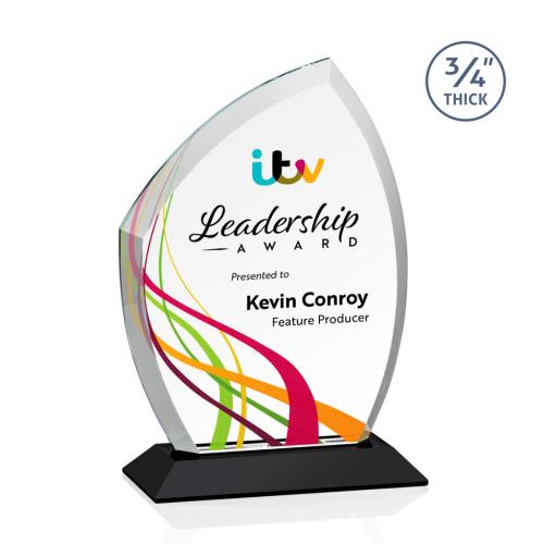 Recognition Awards - Crystal Awards - Daltry VividPrint™ Award - Black