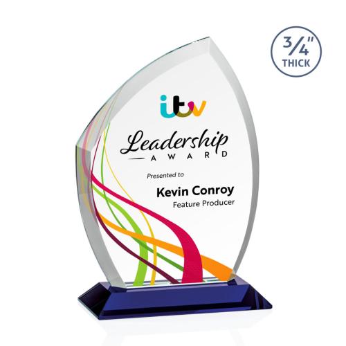 Recognition Awards - Crystal Awards - Daltry VividPrint™ Award - Blue