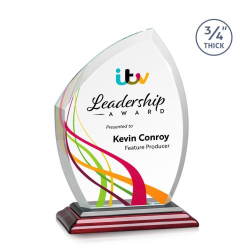 Recognition Awards - Crystal Awards - Daltry VividPrint&trade; Award - Rosewood