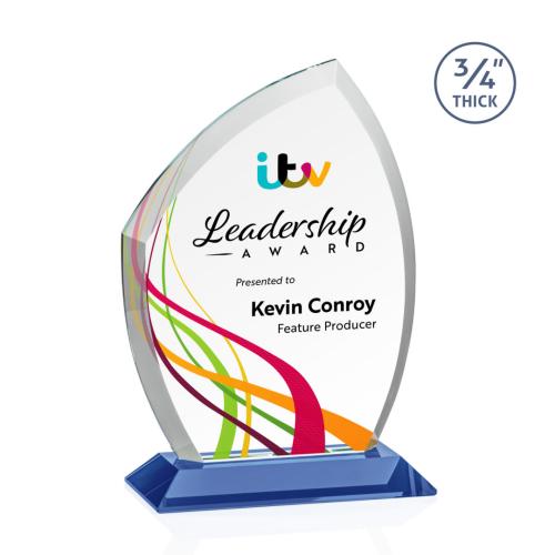 Recognition Awards - Crystal Awards - Daltry VividPrint™ Award - Sky Blue