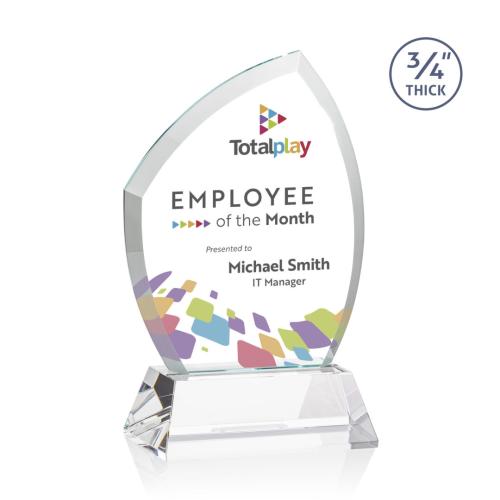 Recognition Awards - Crystal Awards - Daltry VividPrint&trade; Award on Newhaven Base - Clear